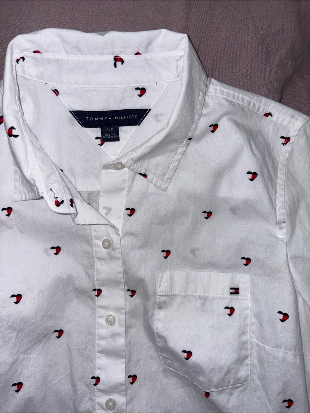 Tommy Hilfiger Heart-Logo Cotton Button Down